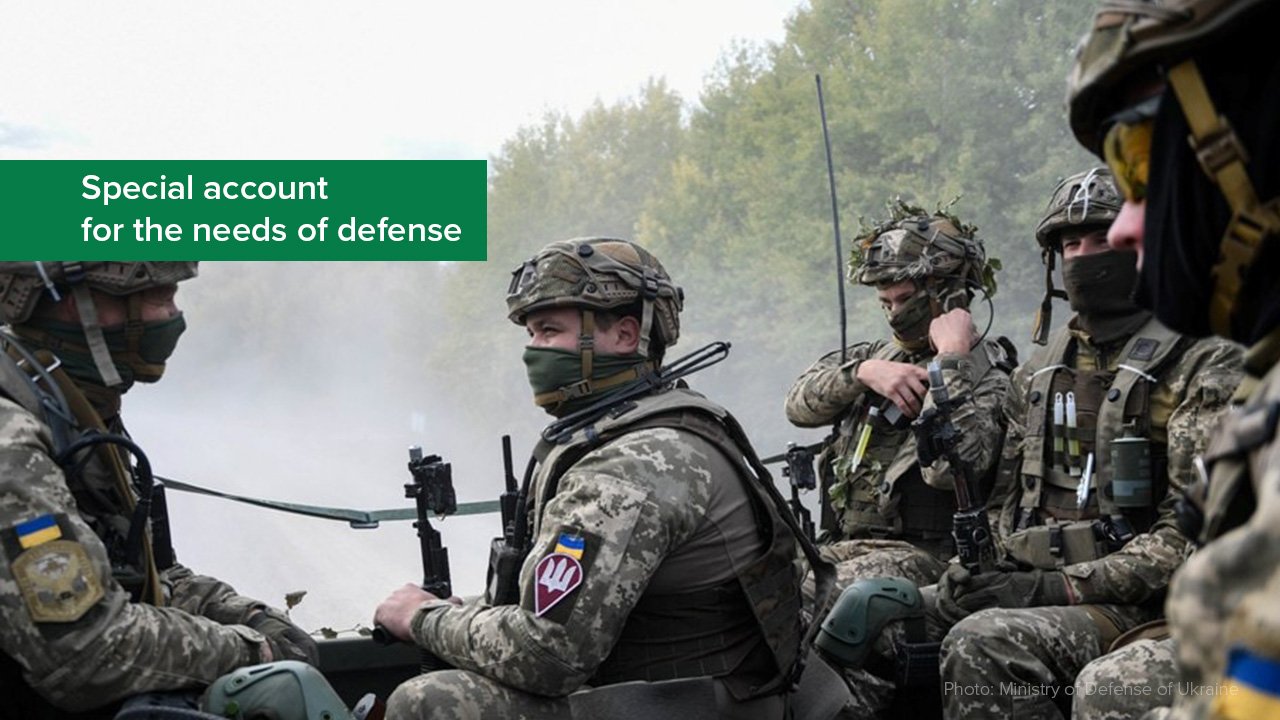 Almost UAH 2.7 Billion Transferred for Needs of Defense from Special NBU Account in March 2025